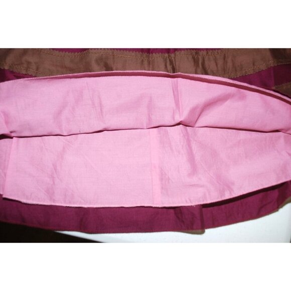 The Limited Ladies A-Line Knee Length Skirt 8 Striped Lined Side Zipper Cotton - Picture 5 of 7